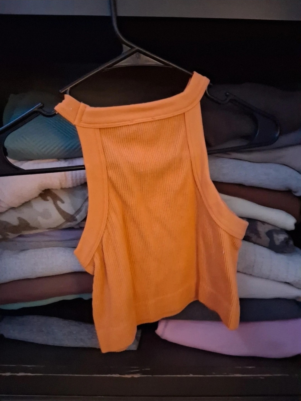 Women’s Ribbed Tank Top - Orange